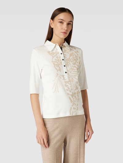 Marc Cain Poloshirt mit Motiv-Print Offwhite 4