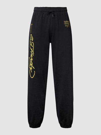 ED HARDY Sweatpants met labelstitching Zwart - 2