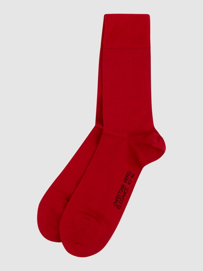 Christian Berg Men Socken aus Baumwoll-Mix im 2er-Pack Rot 1