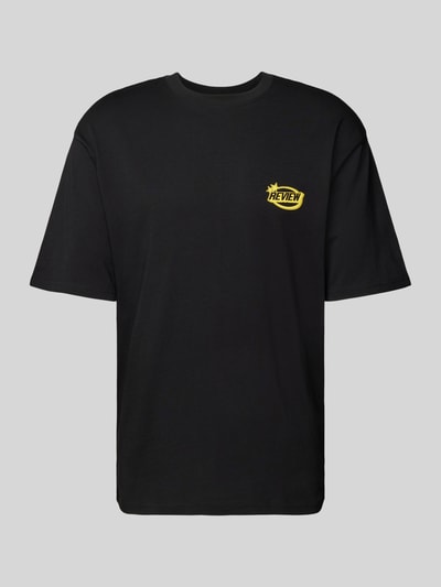 REVIEW T-shirt met labeldetail Zwart - 2
