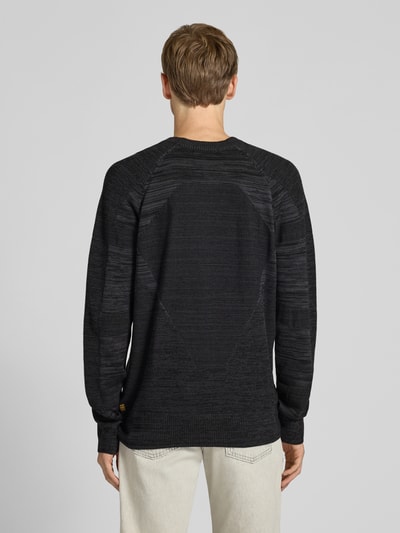 G-Star Raw Gebreide pullover met logostitching en ronde hals Zwart - 5