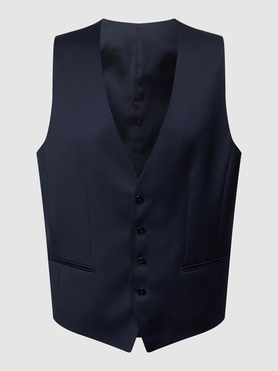 BOSS Slim fit gilet van scheerwol Marineblauw - 2