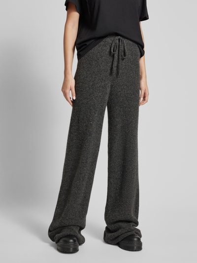 LeGer by Lena Gercke Wide leg stoffen broek met tunnelkoord, model 'Gigi' Antraciet - 4