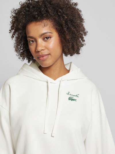 Lacoste Sport Bluza z kapturem i naszywką z logo Złamany biały 3