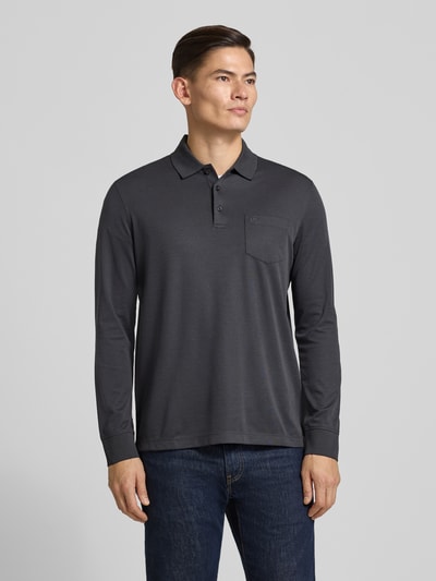 bugatti Koszulka polo z wyhaftowanym logo Ciemnoszary 4