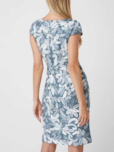 Christian Berg Cocktail Cocktailkleid mit floralen Zierborten  Schilf 5