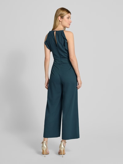 V.M. Jumpsuit met strikceintuur Donkergroen - 5