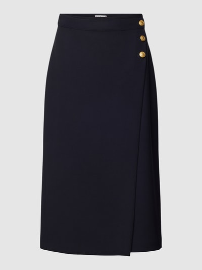 Tommy Hilfiger Midirok met knoopsluiting Donkerblauw - 2