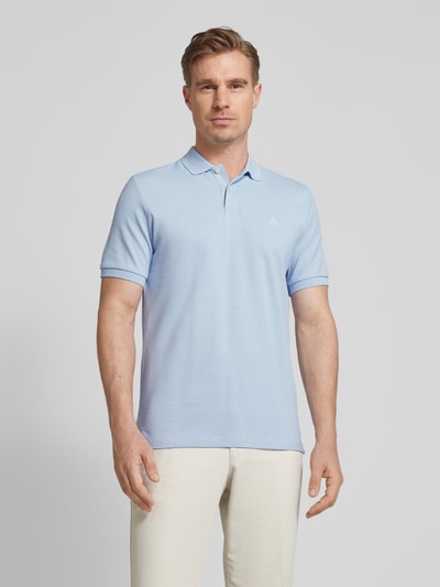 Marc O'Polo Regular Fit Poloshirt mit Label-Stitching Hellblau 4