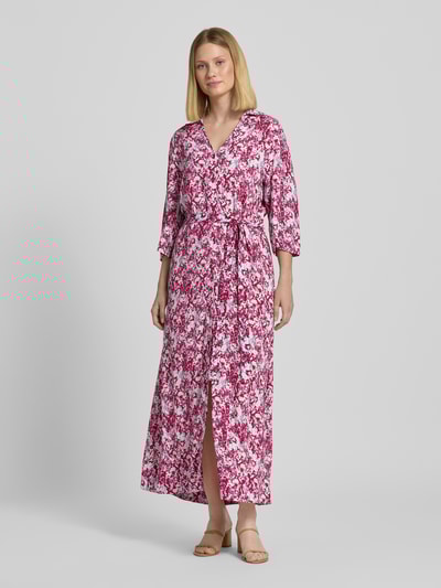 Selected Femme Soepele maxi-jurk van pure viscose, model 'FLORA' Donkerrood - 4