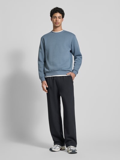 JACK & JONES Sweatshirt mit gerippten Abschlüssen Modell 'BRADLEY' Jeansblau 1