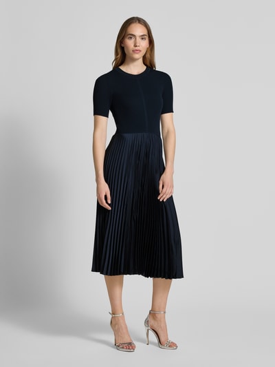 BOSS Nauwsluitende midi-jurk van viscosemix, model 'FADRIDI' Marineblauw - 4