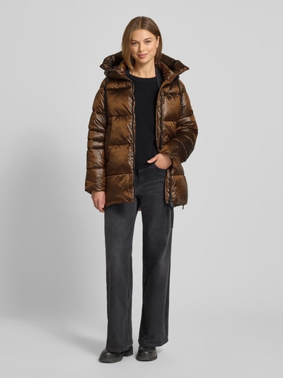 khujo Puffer Jacket mit Zweiwege-Reißverschluss Modell 'CARA' Cognac 1