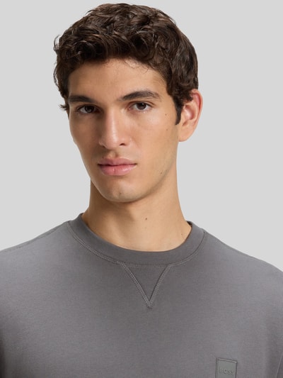 BOSS Orange Regular fit sweatshirt van puur katoen, model 'WESTART' Antraciet - 3
