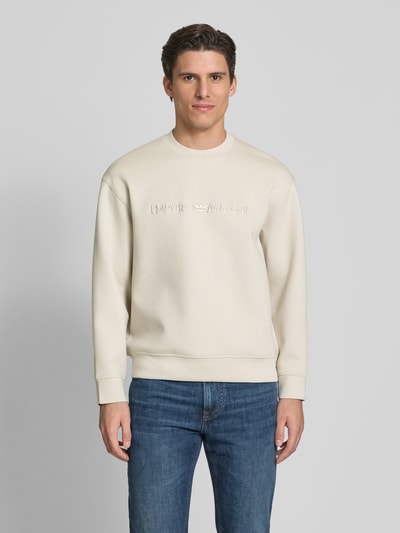 Emporio Armani Sweatshirt mit Label-Stitching Offwhite 4