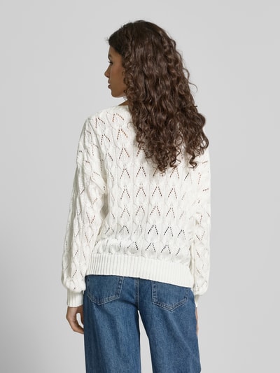 Only Relaxed Fit Strickpullover mit Zopf Struktur Muster Modell 'BRYNN' Offwhite 5