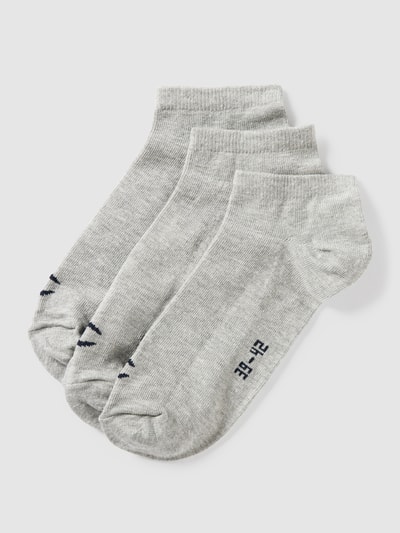 CHAMPION Sneakersocken mit Label-Detail im 3er-Pack Modell 'Sneaker Sock' Mittelgrau Melange 1