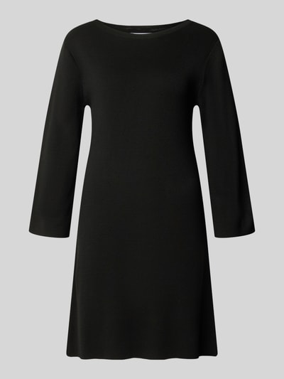 Produktfoto, Regular Fit Minikleid aus Viskose-Mix von MORE & MORE, czarny kolor, krój regular fit, okrągły dekolt, rękaw 3/4, długość tyłu w rozmiarze 36: 87 cm, szerokość w rozmiarze 36: 42 cm, długość rękawa w rozmiarze 36: 51 cm, gładka tekstura