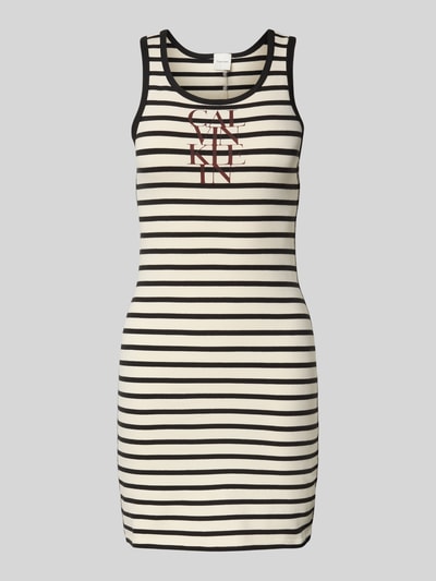 Calvin Klein Jeans Minikleid mit Label-Print Weiss 2