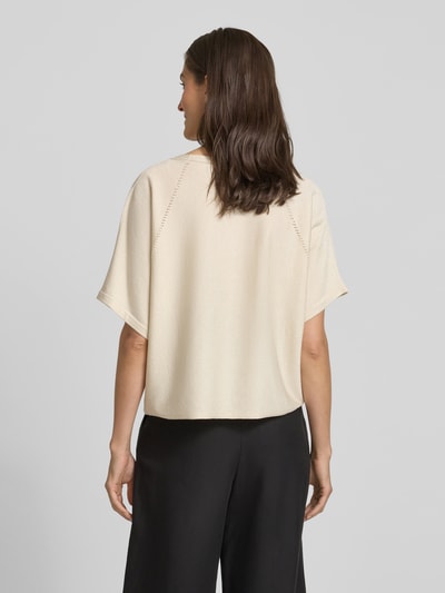 comma Strickshirt mit Rundhalsausschnitt Gold 5