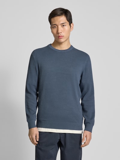 Marc O'Polo Regular Fit Pullover aus reiner Baumwolle  Blau 4