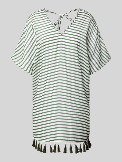 VENICE BEACH Tuniek met V-hals en pompons Olijfgroen - 1