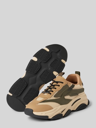 Steve Madden Sneakersy z podeszwą na platformie model ‘POSSESS’ Khaki 4