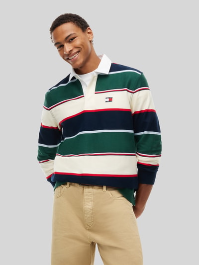Tommy Jeans Poloshirt mit Logo-Patch aus reiner Baumwolle Dunkelgruen 4