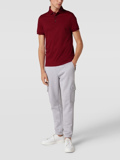 Tommy Hilfiger Tailored Poloshirt mit Label-Detail Bordeaux 1