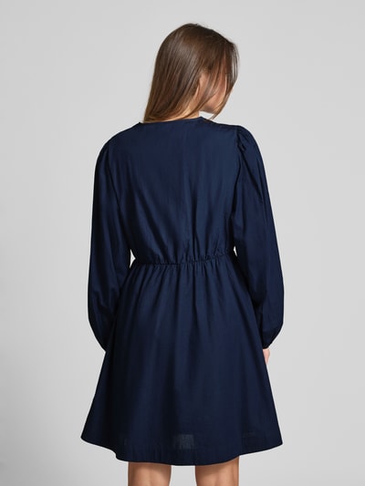 YAS Knielanges Kleid aus Bio-Baumwolle Modell 'EBBA' Marine 5