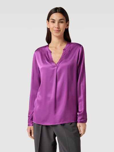 Milano Italy Blusenshirt mit V-Ausschnitt Fuchsia 4