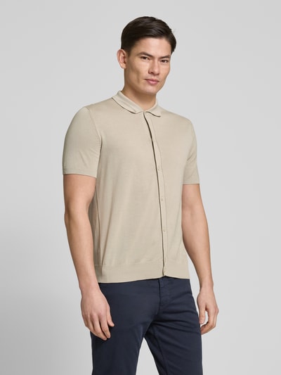 Manuel Ritz Poloshirt mit Knopfleiste Beige 4