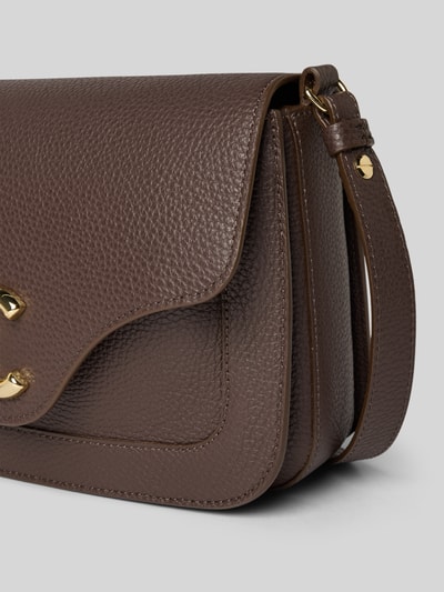 Coccinelle Crossbody Bag mit Label-Detail Dunkelbraun 3