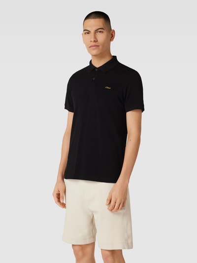 s.Oliver RED LABEL Poloshirt met logostitching Antraciet - 4