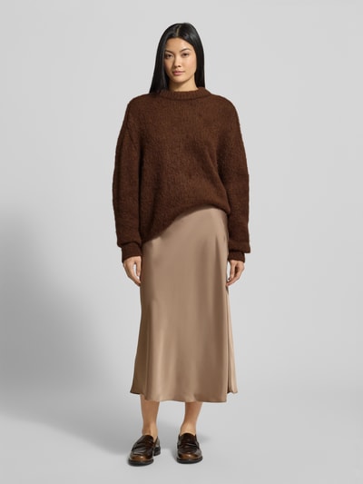 Smith and Soul Gebreide pullover met ribboorden Donkerbruin - 1