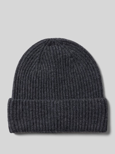 Jack & Jones Beanie van een mix van katoen en kasjmier, model 'COPENHAGEN' Donkergrijs - 1