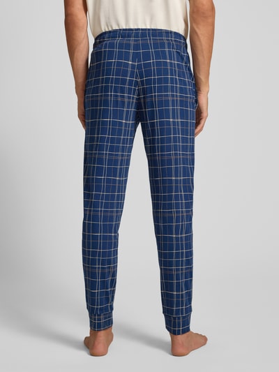 Schiesser Spodnie materiałowe z czystej bawełny z tunelem Granatowy 5