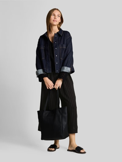 Tom Tailor Denim Wide Leg Jumpsuit aus Viskose-Leinen-Mix Black 1