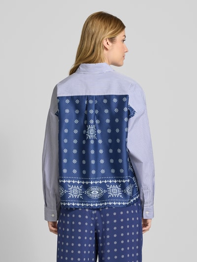 Weekend Max Mara Bluzka koszulowa z wstawką z tyłu z nadrukiem model ‘DORIA’ Jasnoniebieski 5