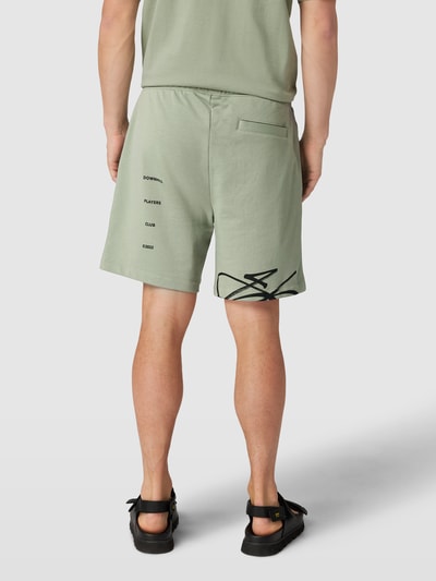 HUGO Sweatshorts met labelprint, model 'Dabsaroka' Mintgroen - 5