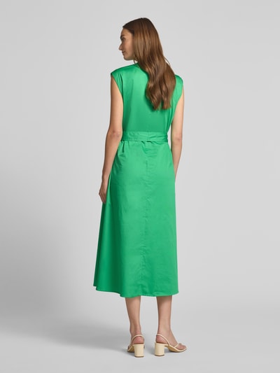 Milano Italy Midikleid mit Bindegürtel Gruen 5