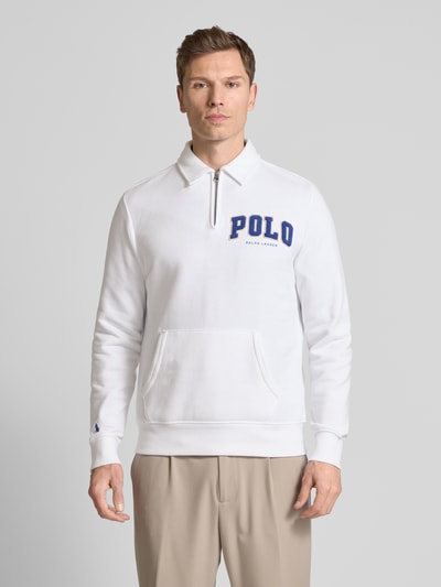 Polo Ralph Lauren Sweatshirt mit Polokragen Weiss 4