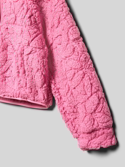 Roxy Fleecejack met opstaande kraag, model 'BLURRY CLOUD' Felroze - 2