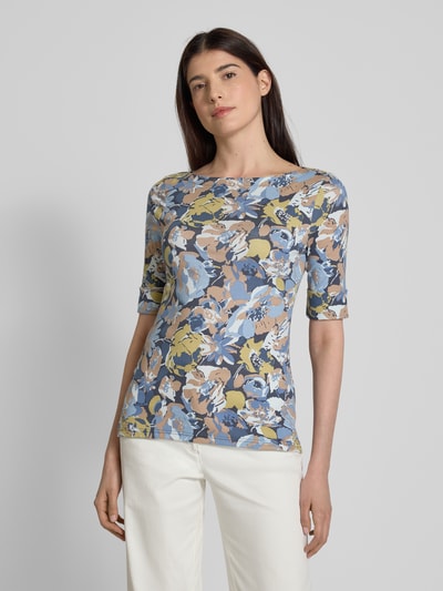 Lauren Ralph Lauren T-Shirt mit U-Boot-Ausschnitt Modell 'JUDY' Blau 4