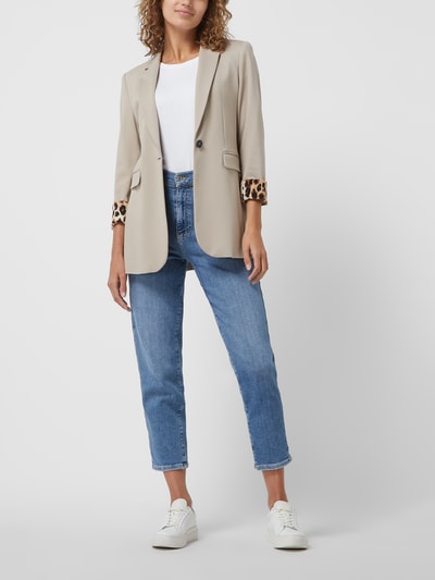 WHITE LABEL Blazer mit Ziernähten Sand 1