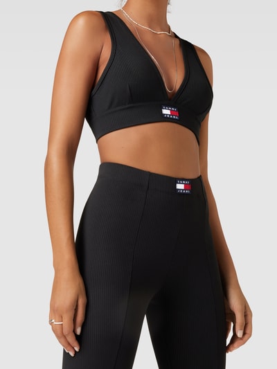 Tommy Jeans Bustier in Ripp-Optik Black 3