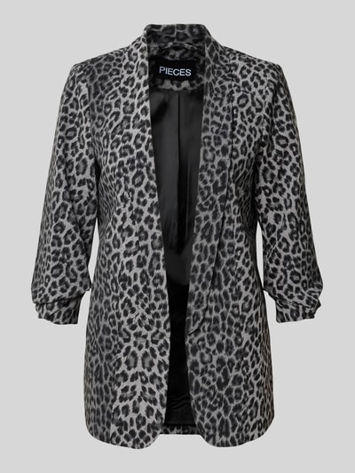 Pieces Regular Fit Blazer mit 3/4-Arm Modell 'BOSELLA' Dunkelgrau 2