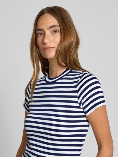 Polo Ralph Lauren T-shirt o kroju slim fit z czystej bawełny z okrągłym dekoltem Granatowy 3