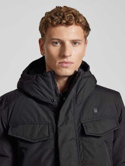 G-Star Raw Parka met klepzakken, model 'Vodan' Zwart - 3