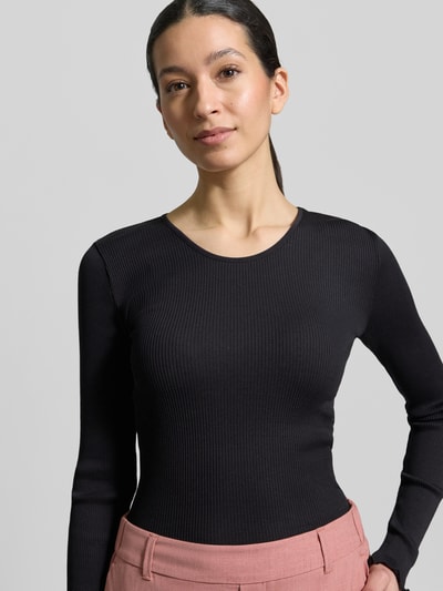 MOS MOSH Longsleeve mit Seiden-Anteil Modell 'Elaine' Black 3